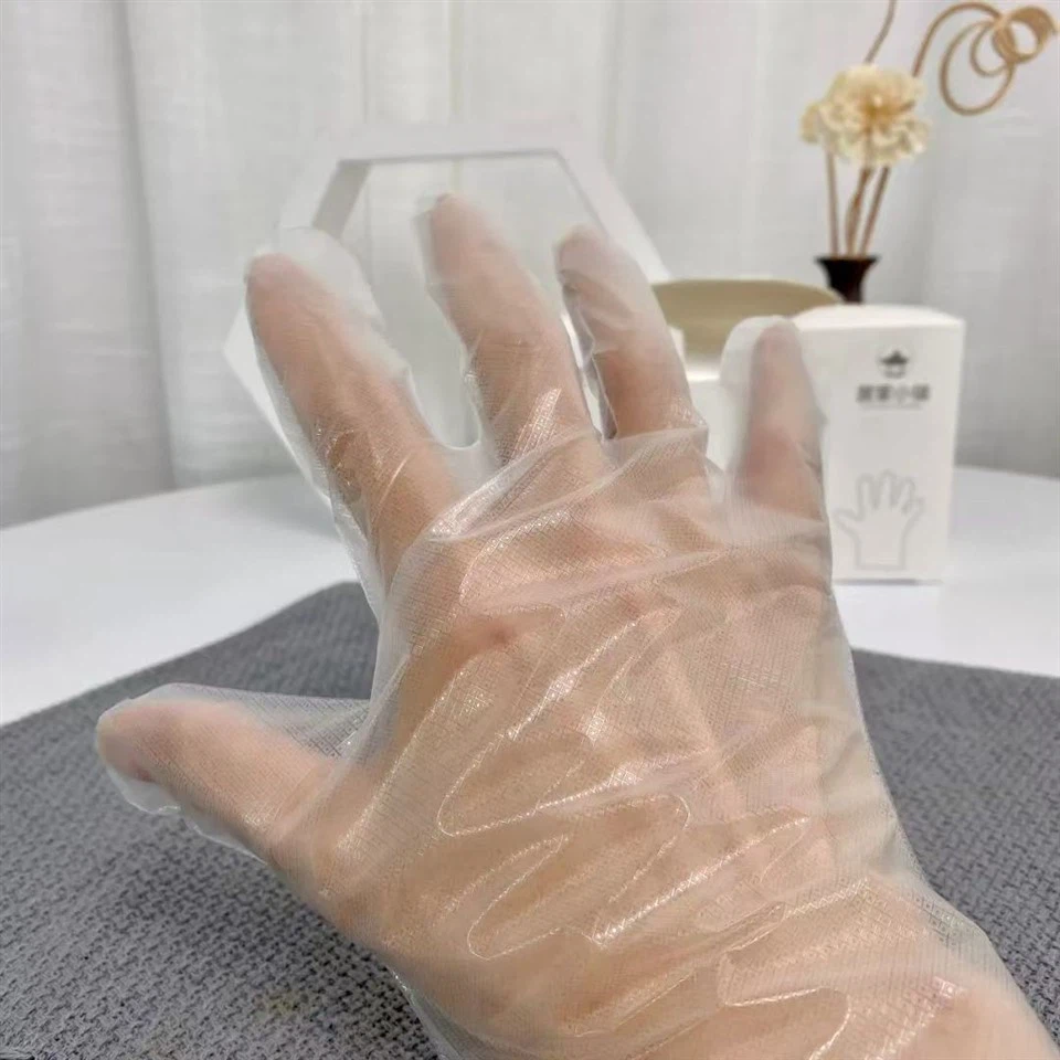 Guantes de plástico en relieve